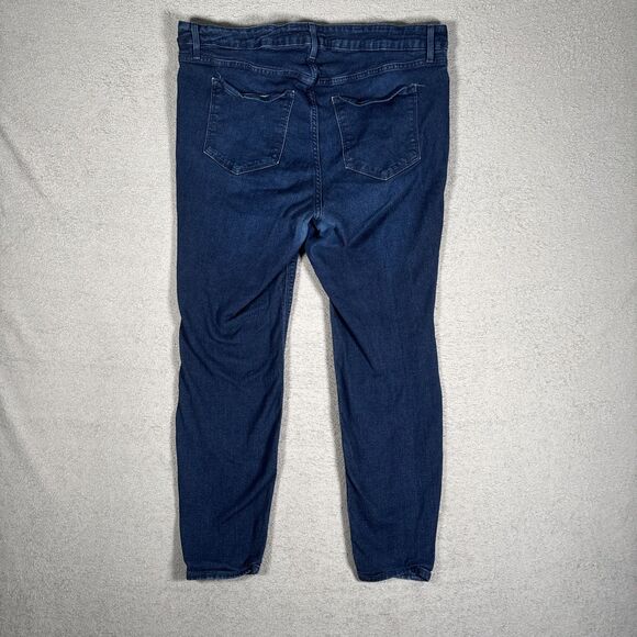 Old Navy Jeans Women’s Plus Size 20 Mid Rise Rockstar Super Skinny Dark Wash - Picture 9 of 11